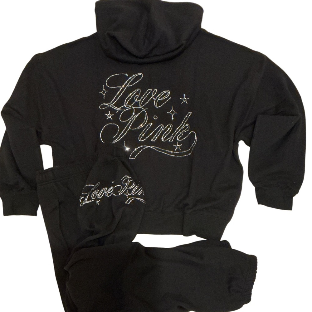 NWT VICTORIAS SECRET PINK BLING HOODIE & PANTS XS-XXL LMTD ED. MIX OR MATCH SIZE